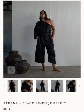 Avy & Co Athena Natural Linen Jumpsuit